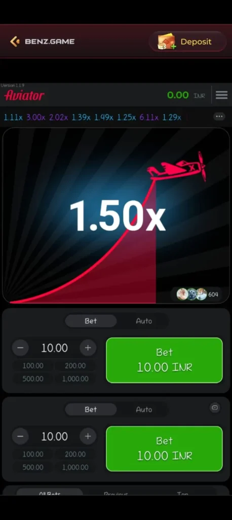 BENZ Game UPI withdrawal and payment methods